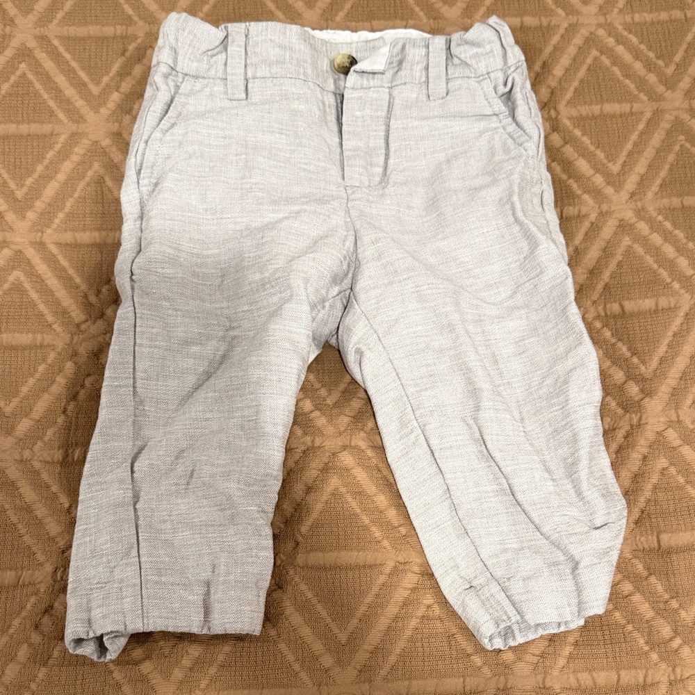 Janie and Jack Light Gray Kids Pants
